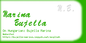 marina bujella business card
